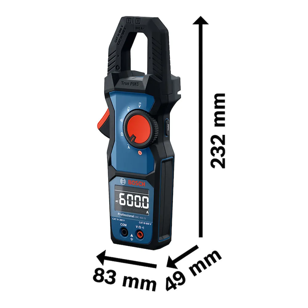 Alicate Amperímetro TRMS Bosch GMC 600-15