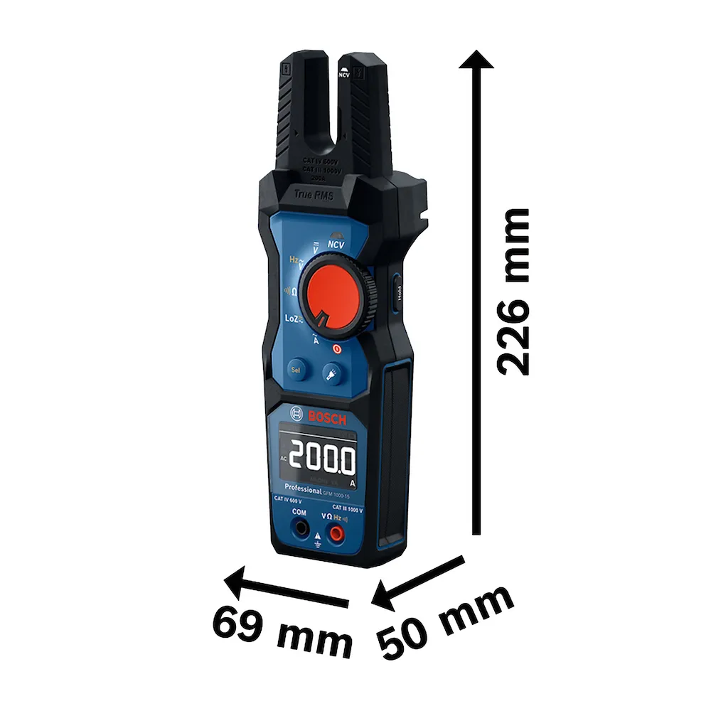 Amperímetro de Garfo TRMS Bosch GFM 1000-15