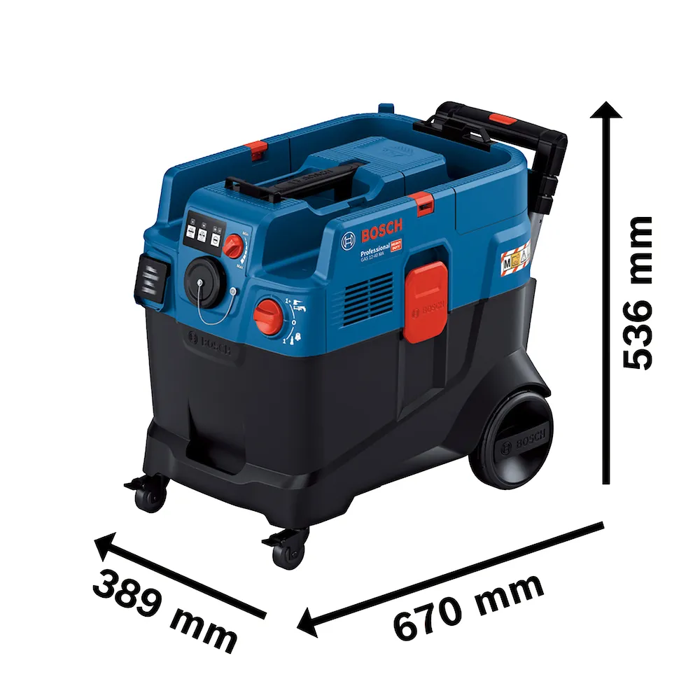 Aspirador de Pó Bosch GAS 12-40 MA, 1200W