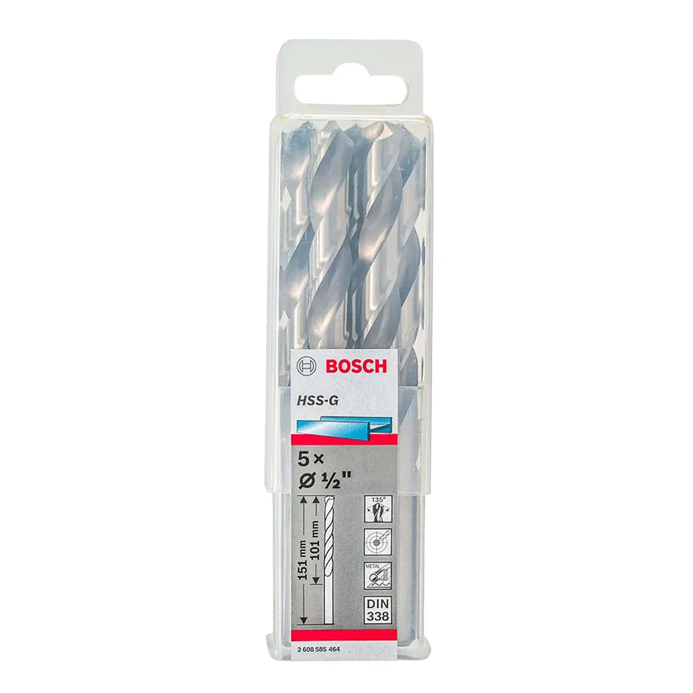 Broca para Metal Bosch PRO Metal HSS-G, 5un