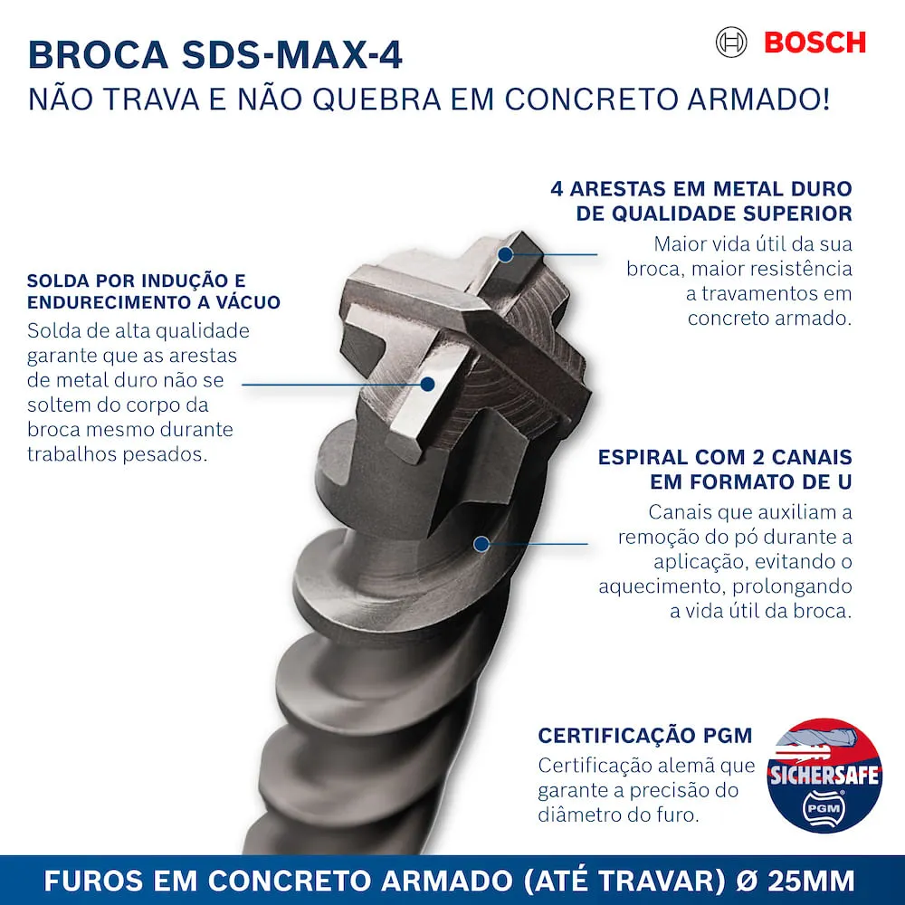 Broca para concreto Bosch SDS Max-4