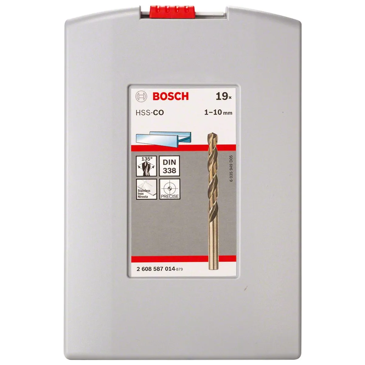 Broca para metal Bosch HSS-Co ProBox 1-10mm 19 peças