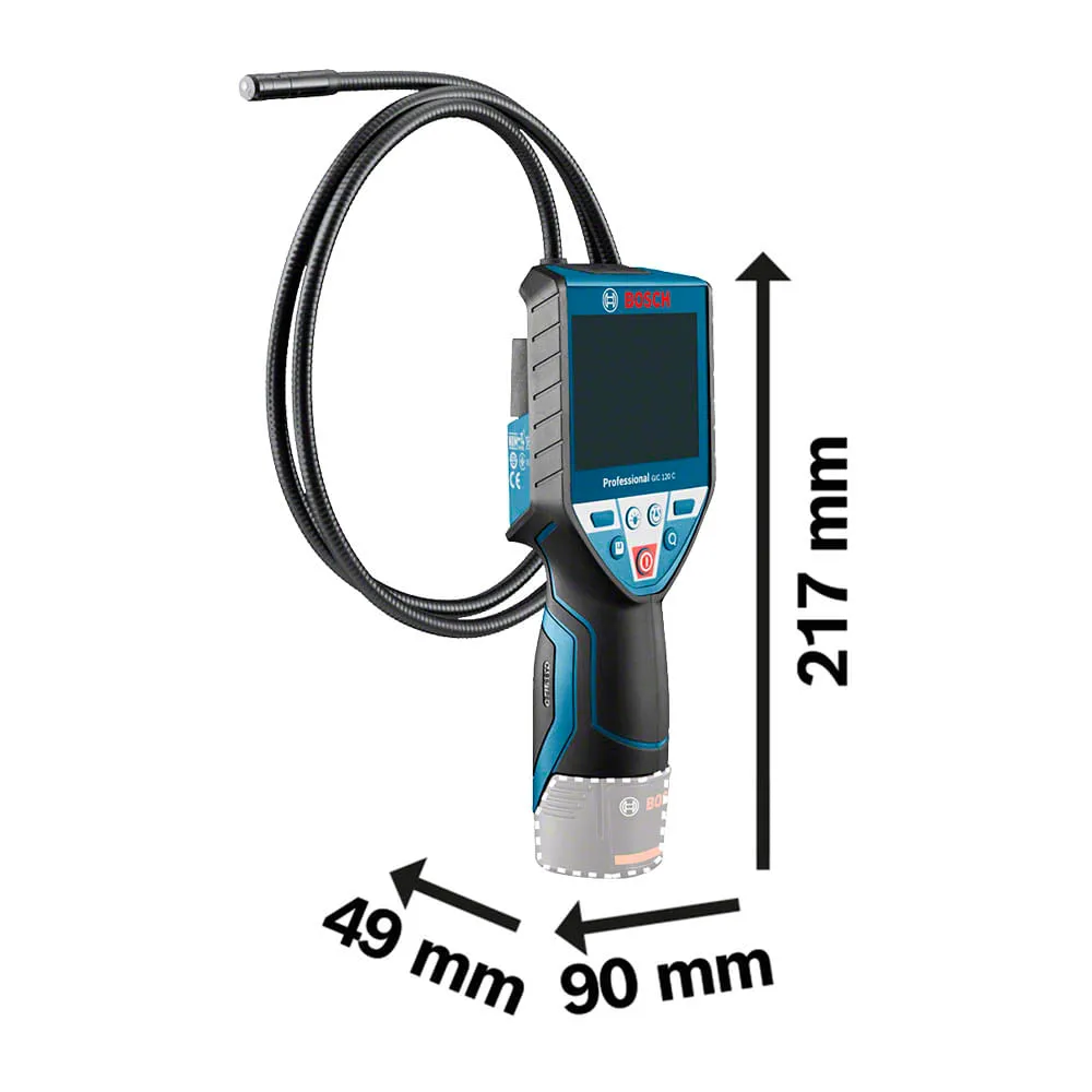 Câmera de inspeção Bosch GIC 120 C com cabo de 120 cm