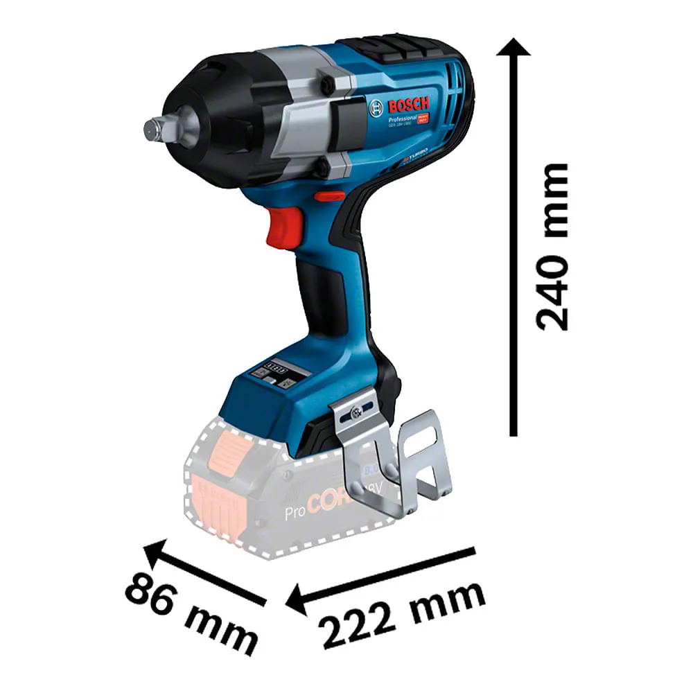Chave de Impacto Bosch GDS 18V-1000 BITURBO Brushless Sem bateria
