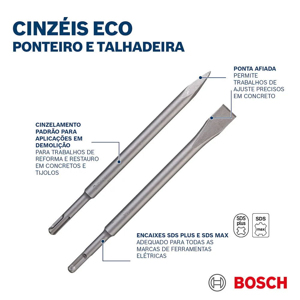 Cinzel Bosch SDS-max MMPP 250 mm 10 peças