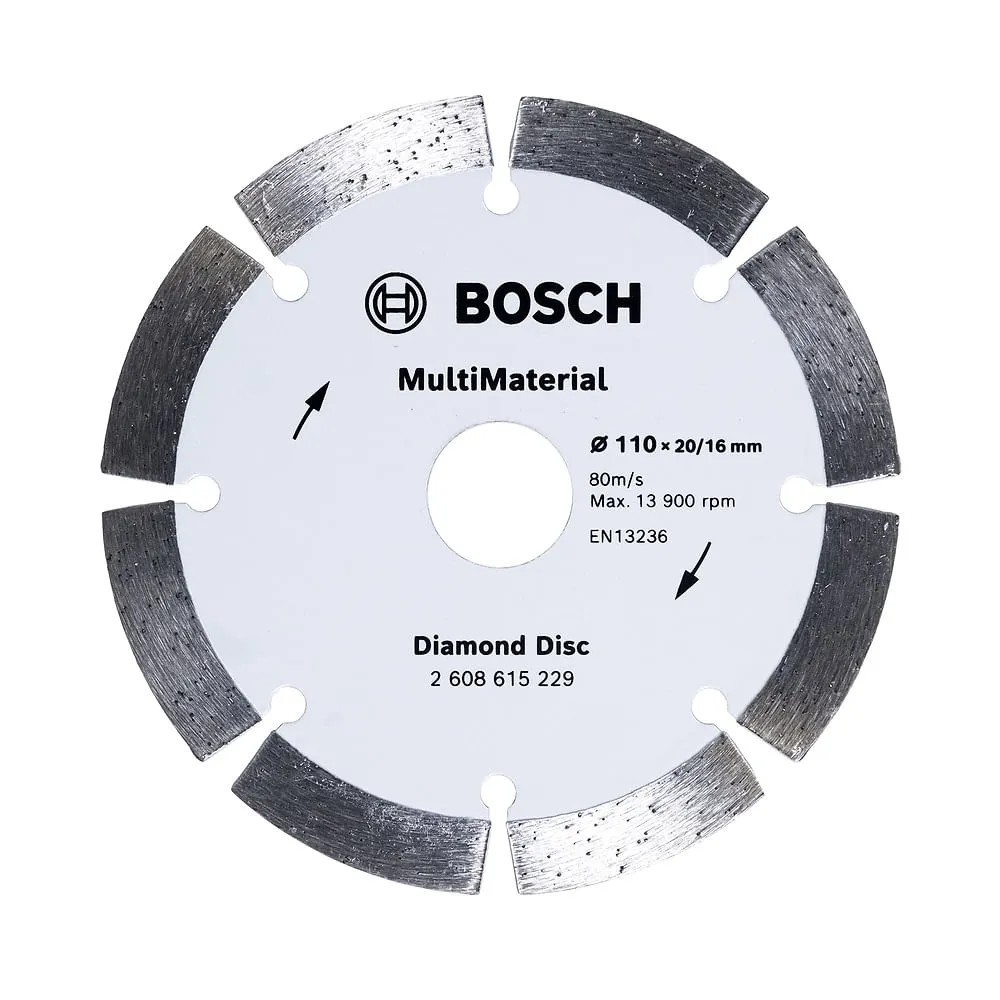 Disco Diamantado Bosch MultiMaterial Segmentado 110x20/16x10mm