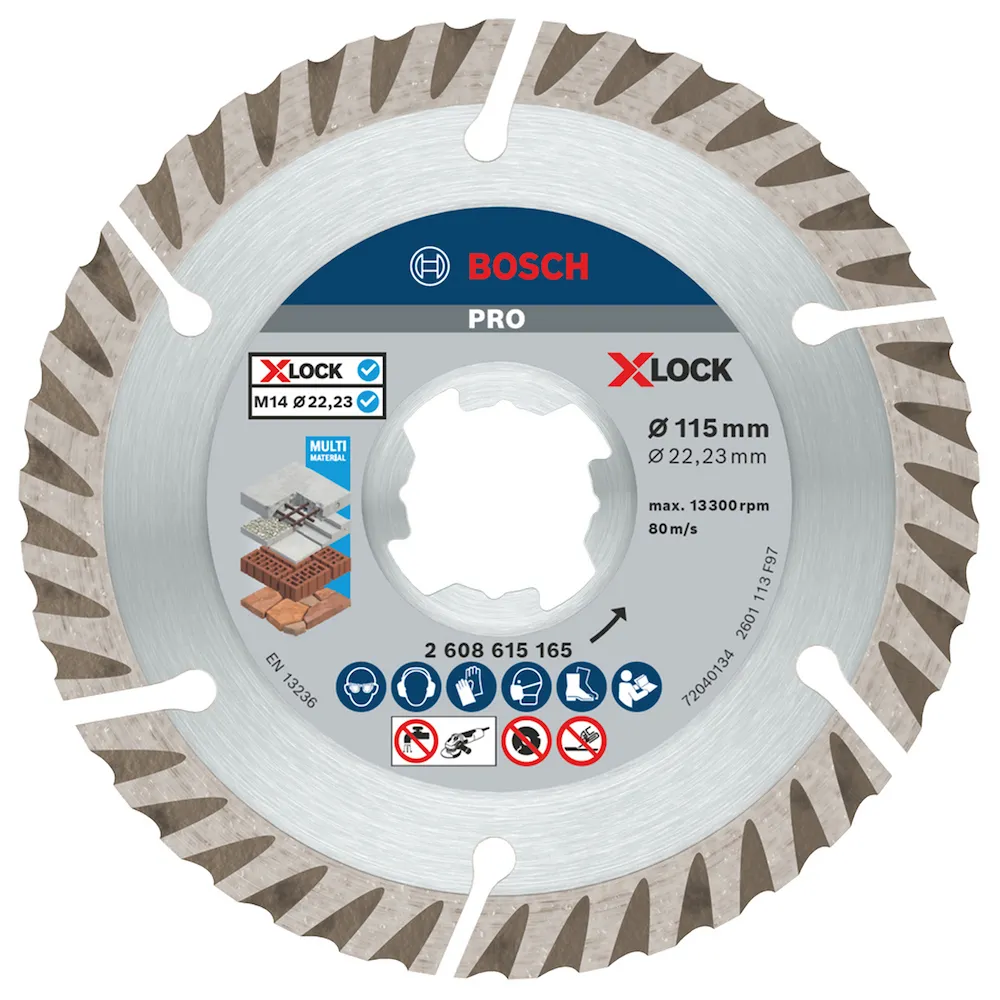 Disco Diamantado Bosch PRO Multi Material X-Lock 115x22,23mm