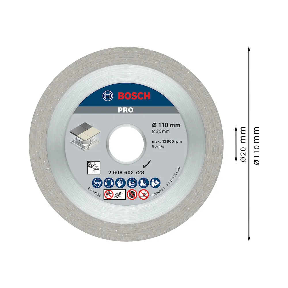 Disco Diamantado Bosch PRO Porcelanato Liso 110x20mm