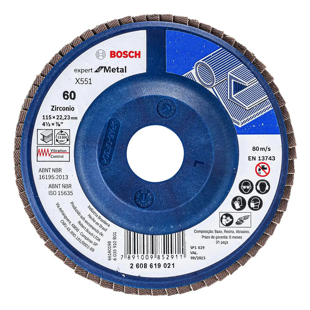 Disco Flap Bosch Expert for Metal 115mm G60 Reto