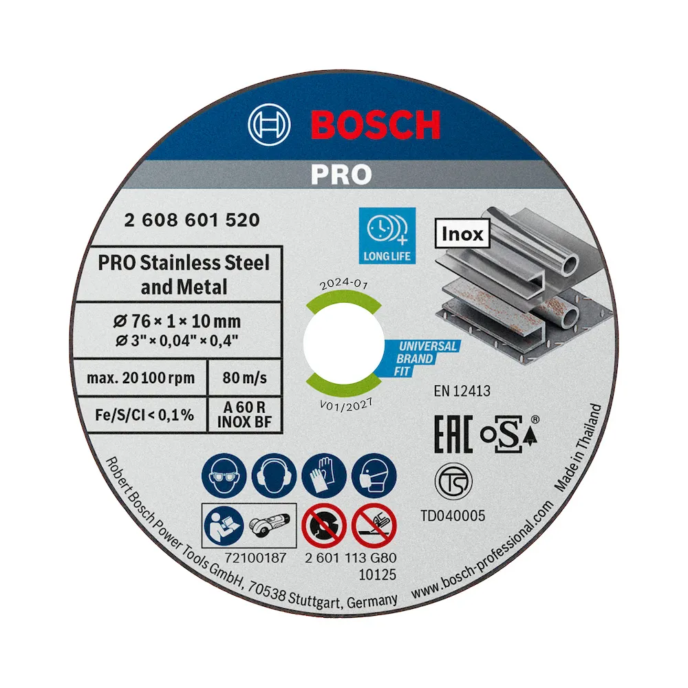 Disco de Corte Bosch PRO StainlessSteel&Metal