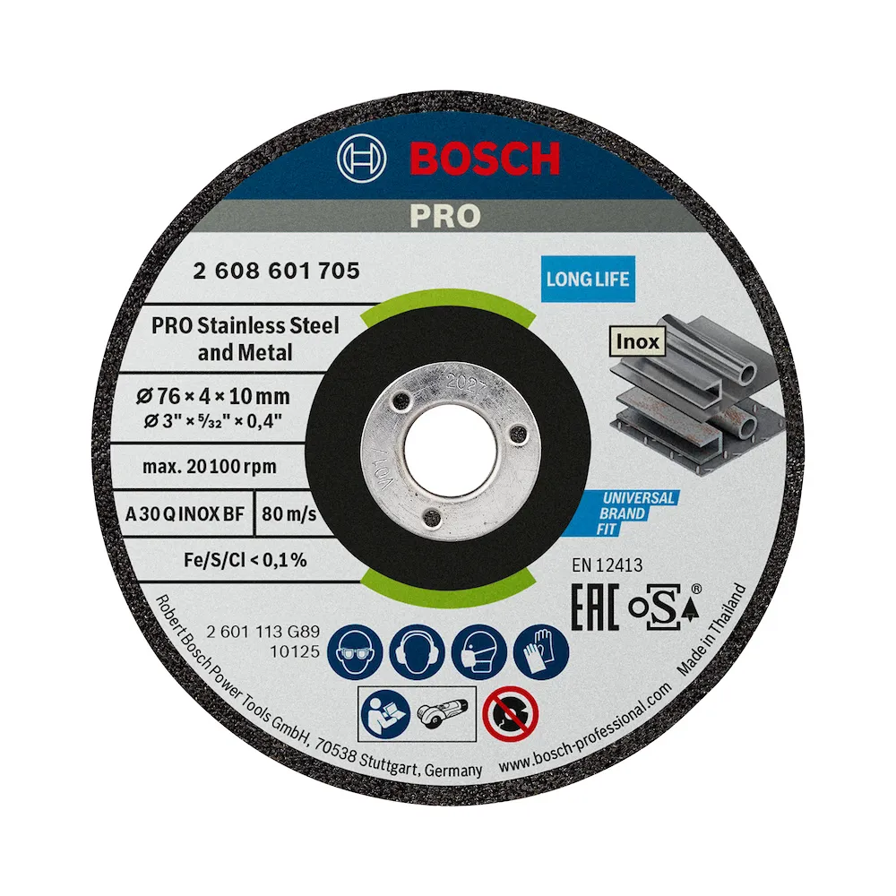 Disco de Desbaste Bosch PRO StainlessSteel&Metal 76mm
