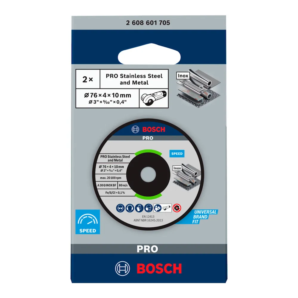 Disco de Desbaste Bosch PRO StainlessSteel&Metal 76mm