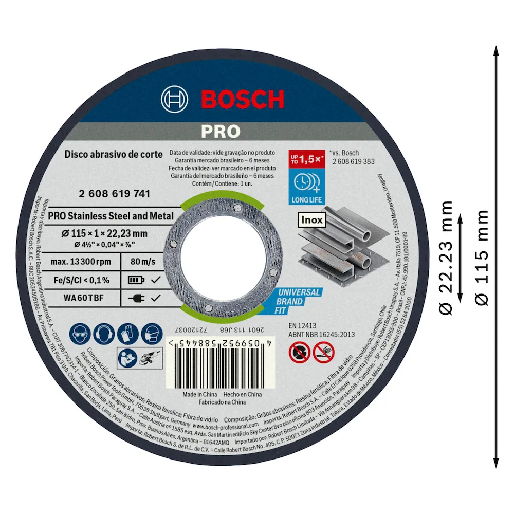 Disco de corte Bosch PRO StainlessSteel&Metal Reto