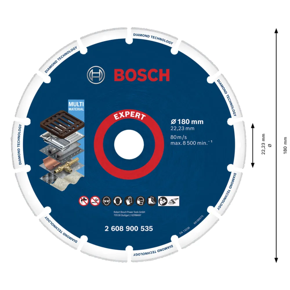 Disco de corte diamantado Bosch EXPERT 180mm