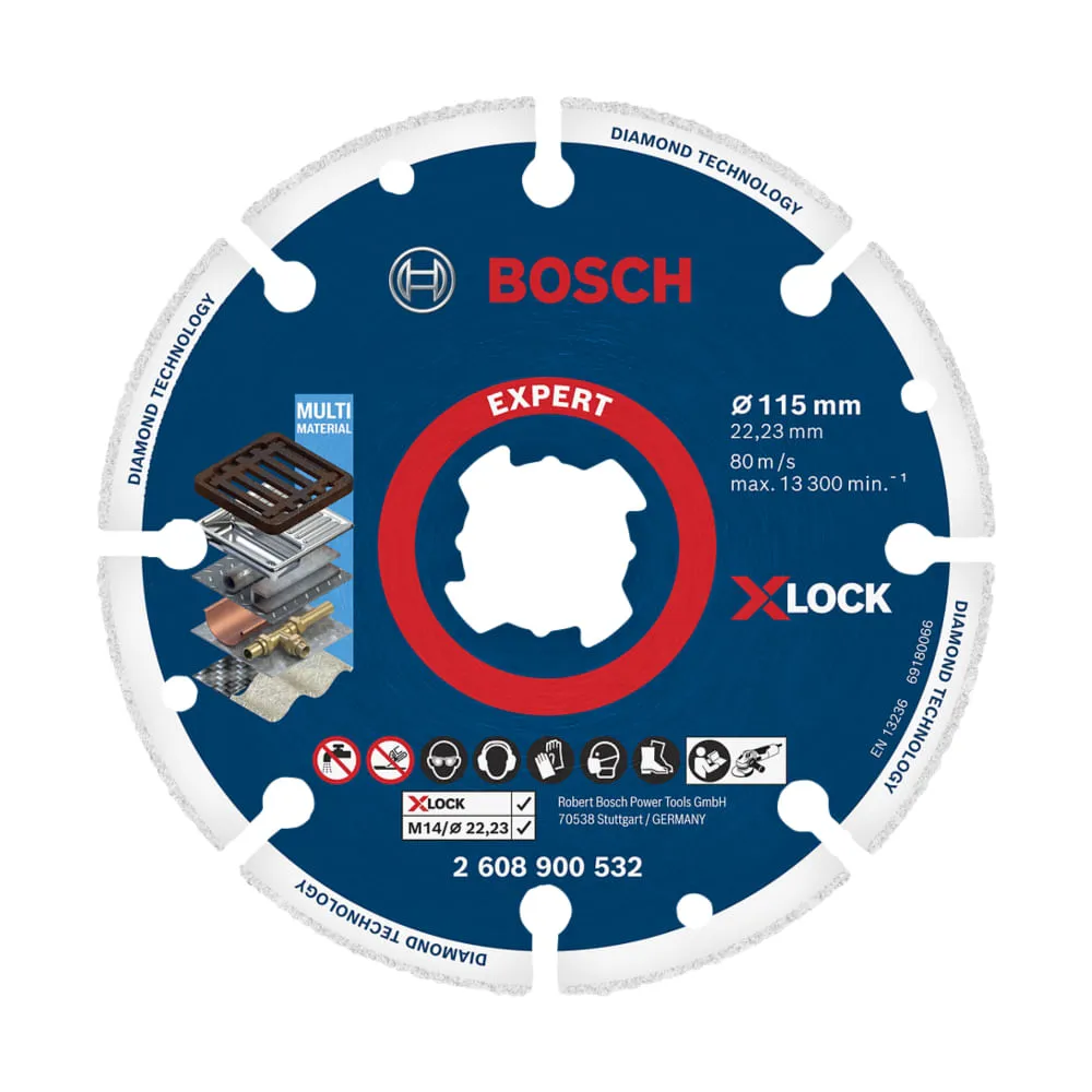 Disco de corte diamantado Bosch EXPERT Bosch X-Lock 115mm