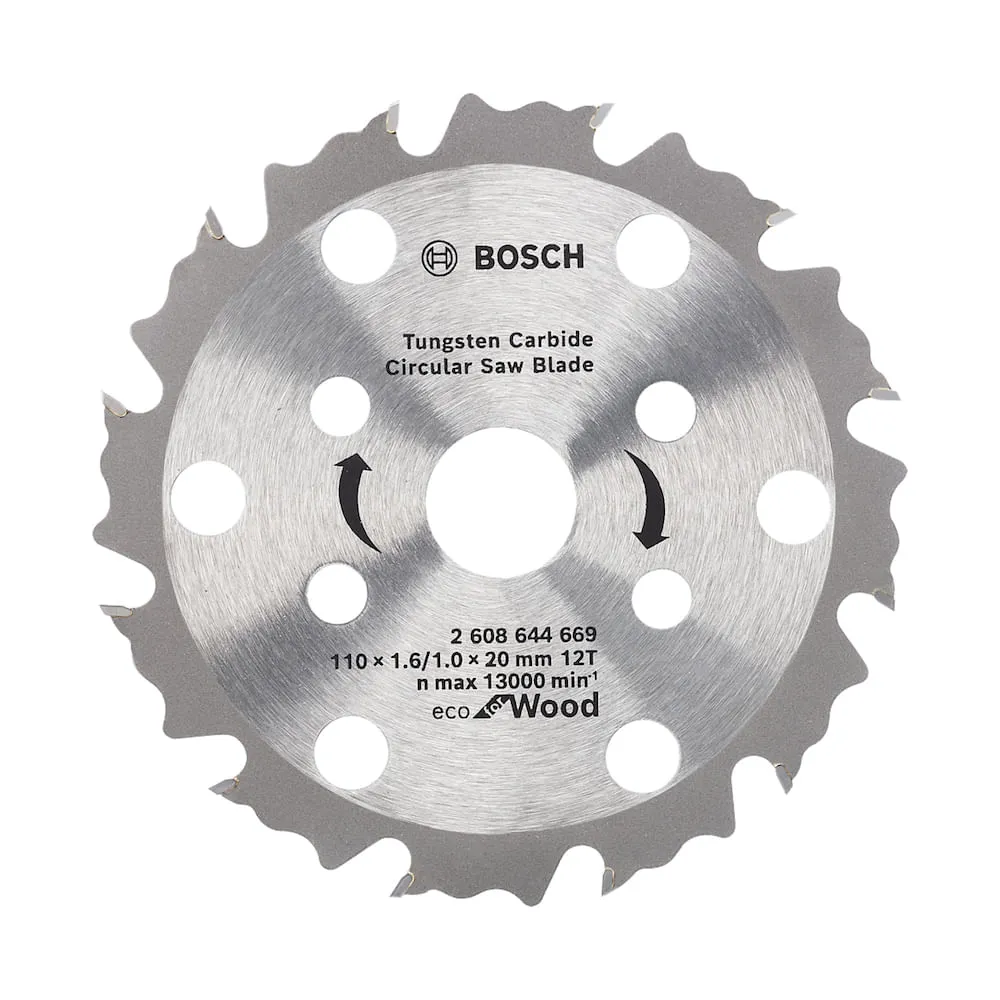 Disco serra circular Bosch Eco Coolteq Ø110x20mm 12 dentes