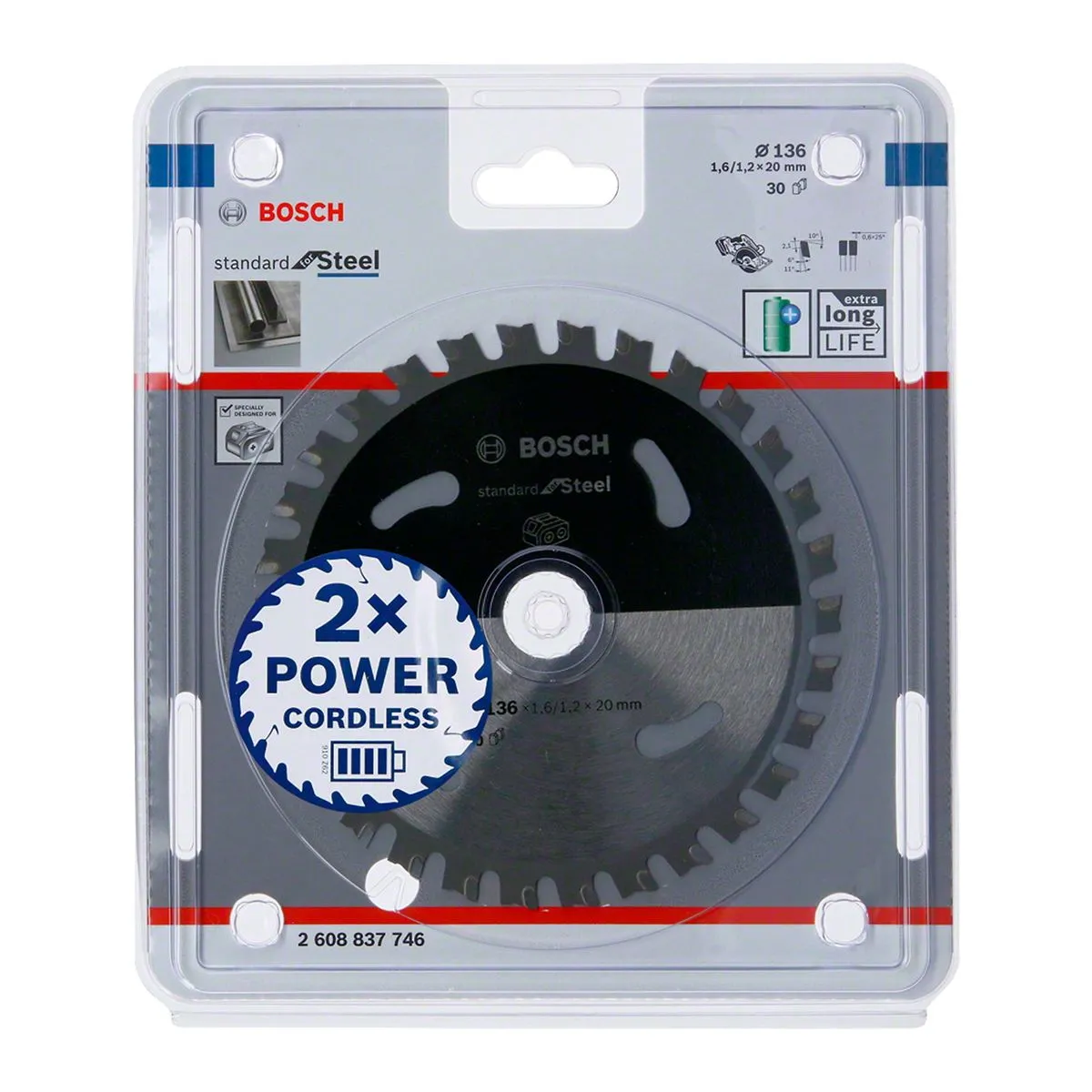 Disco serra circular Bosch Standard for Steel 30D