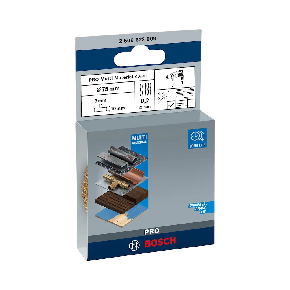 Escova de Aço Bosch PRO Multi Material Clean ondulado 75mm