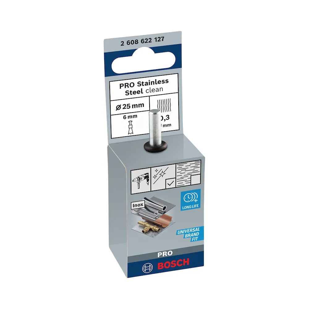 Escova de Aço Bosch PRO Stainless Steel Clean ondulado 25mm