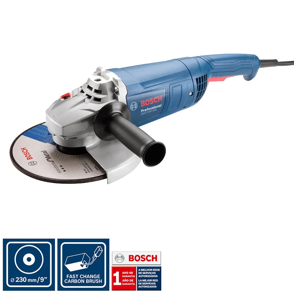 Esmerilhadeira Angular Bosch GWS 2200-230 VULCANO 2200W