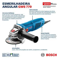 Esmerilhadeira Bosch GWS 770 M14