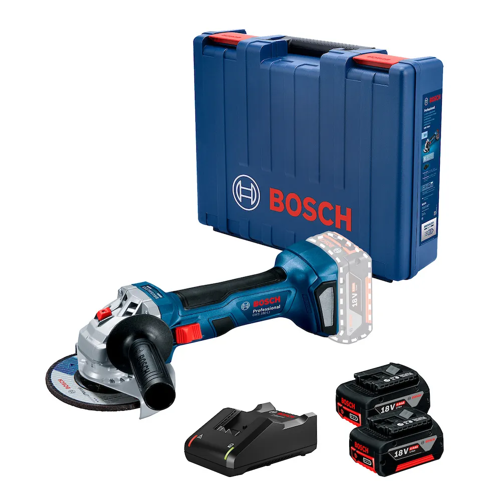 Esmerilhadeira à bateria Bosch GWS 180-LI Brushless 18V 2B+Mal