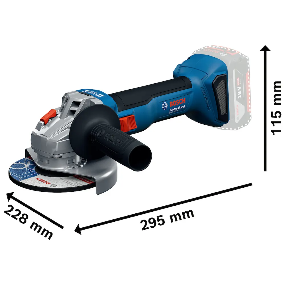 Esmerilhadeira a bateria Bosch GWS 18V-8 11000rpm 115/125mm