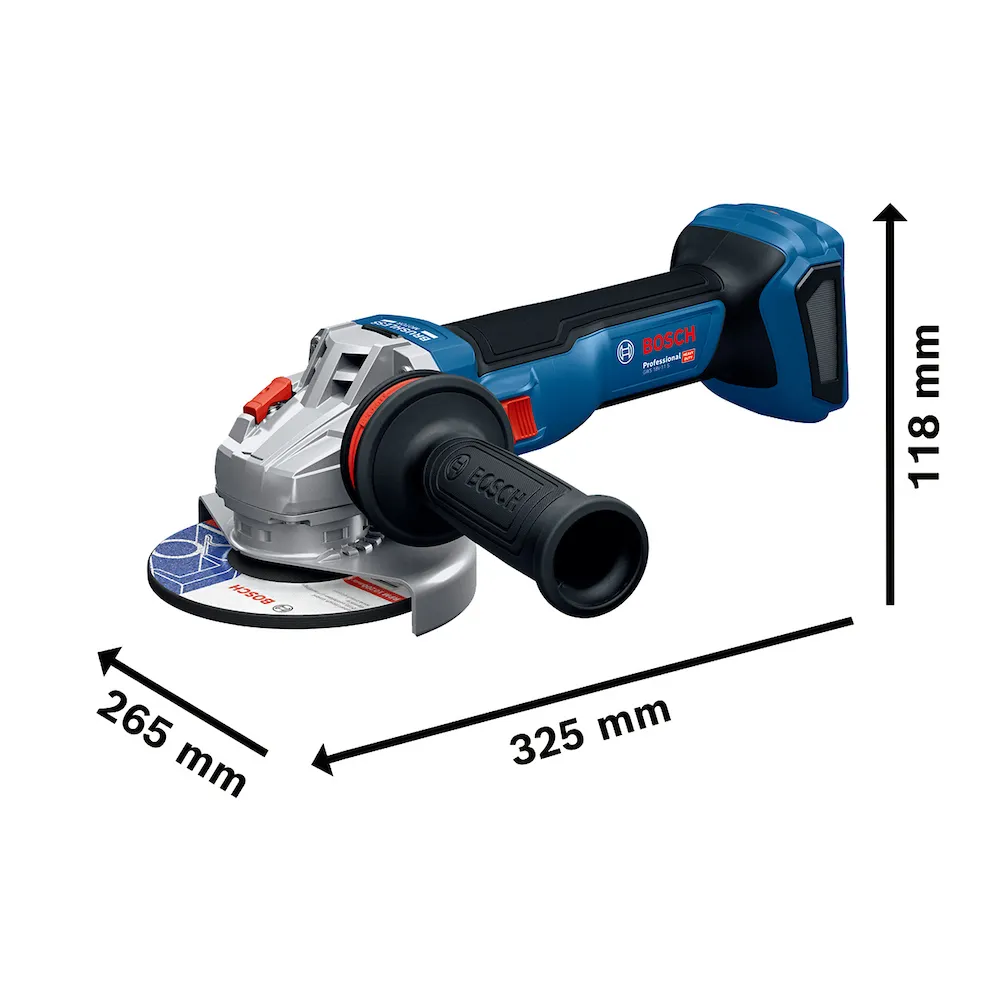 Esmerilhadeira a bateria Bosch GWS18V-11 S+Acessórios+Maleta