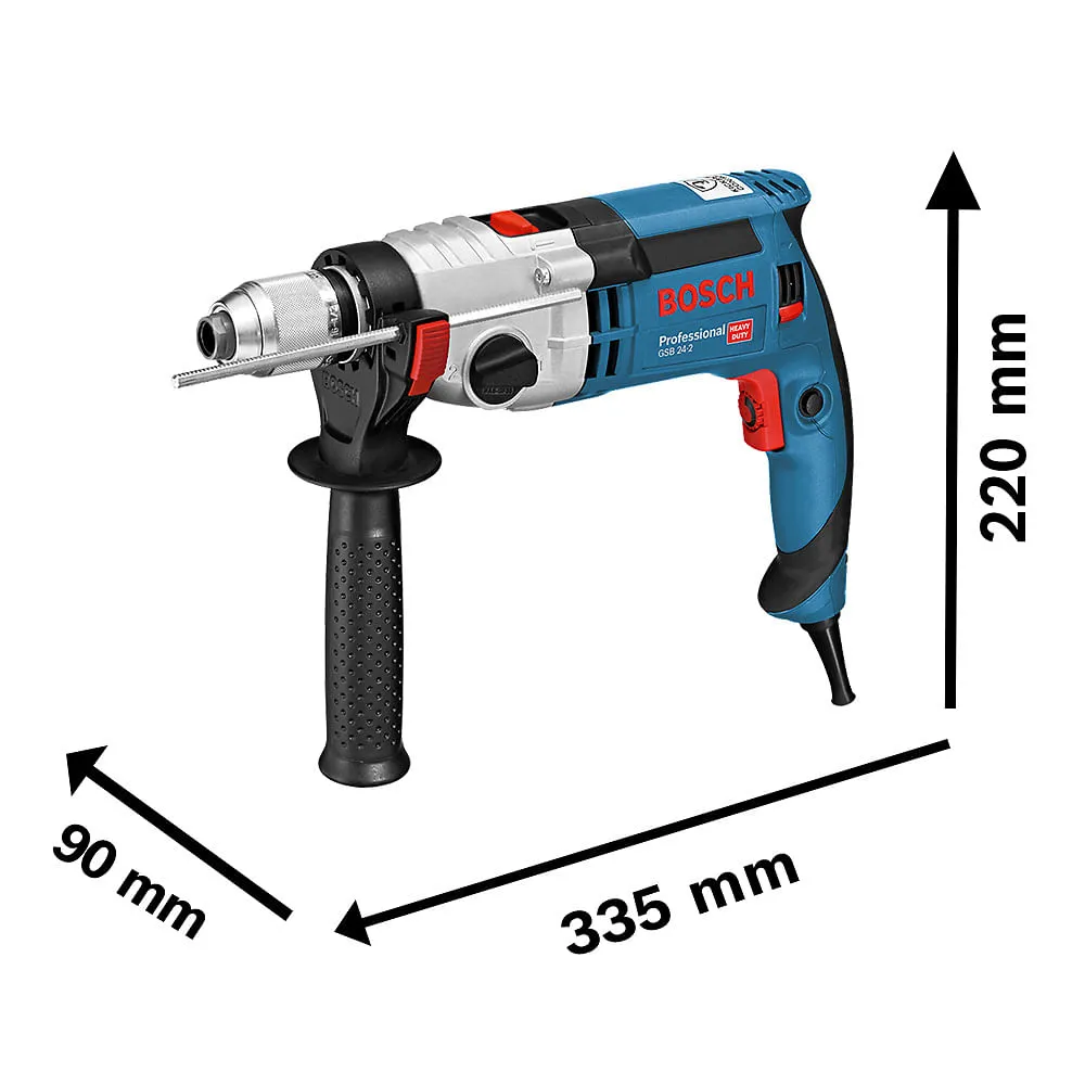 Furadeira de impacto Bosch GSB 24-2 1100W 220V, em maleta