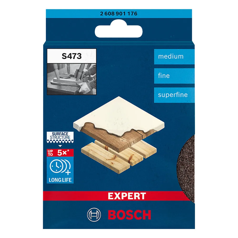Jogo Esponja Abrasiva Bosch EXPERT S473, 3 esponjas