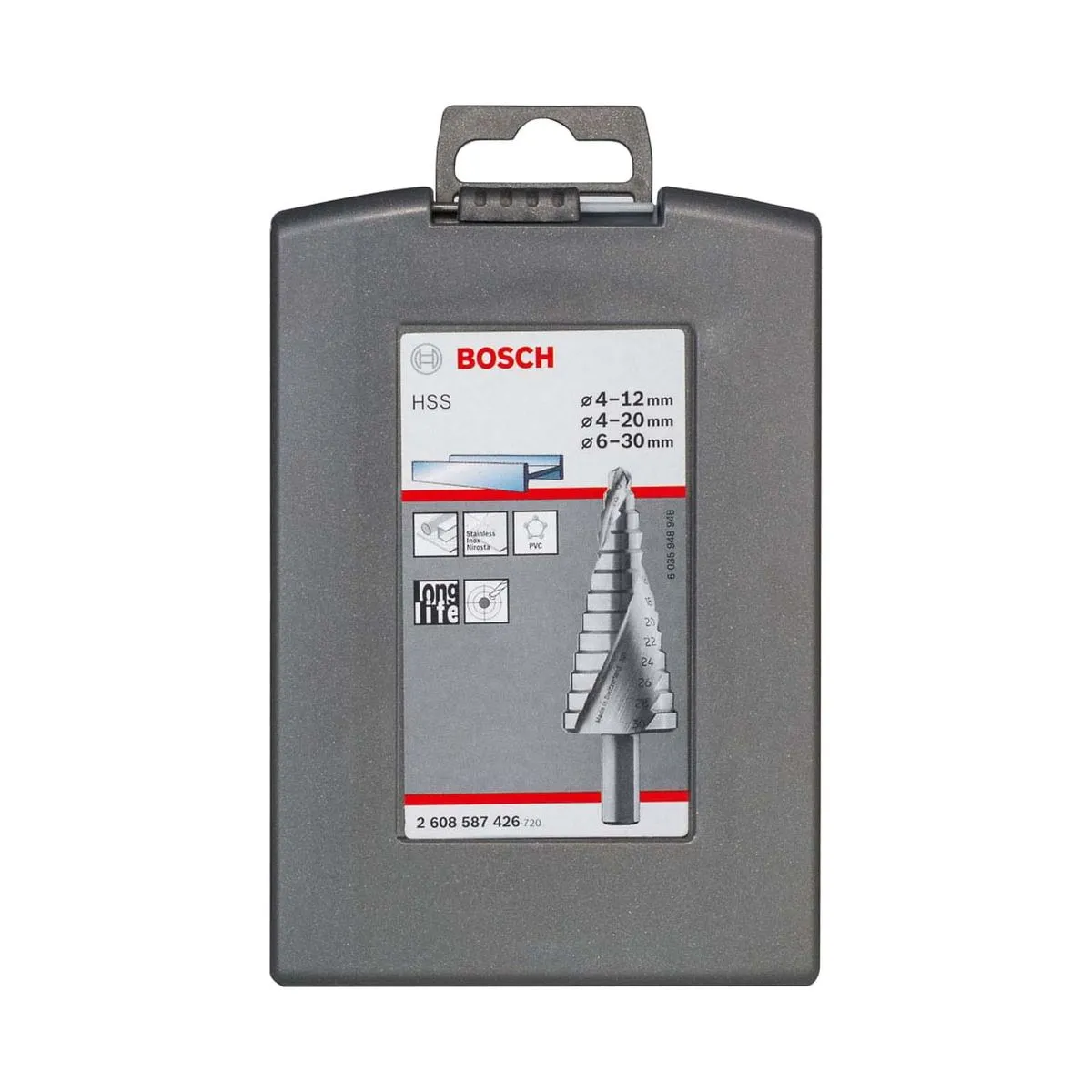Jogo broca escalonada para metal Bosch HSS 3 peças