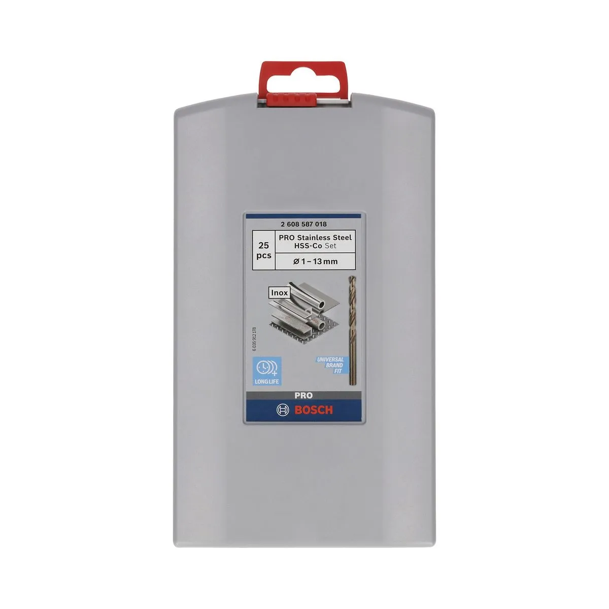 Jogo de Brocas Bosch PRO Stainless Steel HSS-Co 1-13mm, 25un