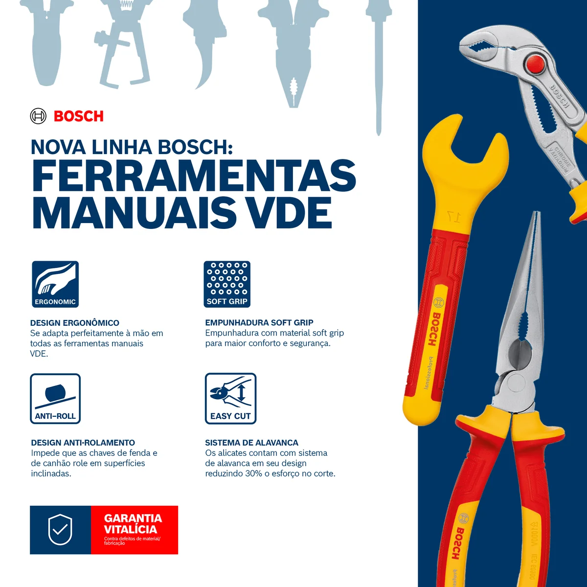 Jogo de Chaves de Fenda Bosch VDE 7 unidades TX