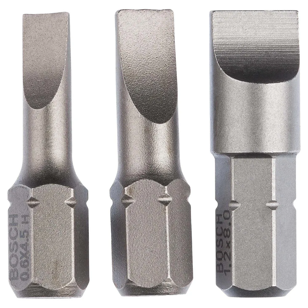 Jogo de Pontas para parafusar Bosch Extra Hard 25mm Fenda 3u