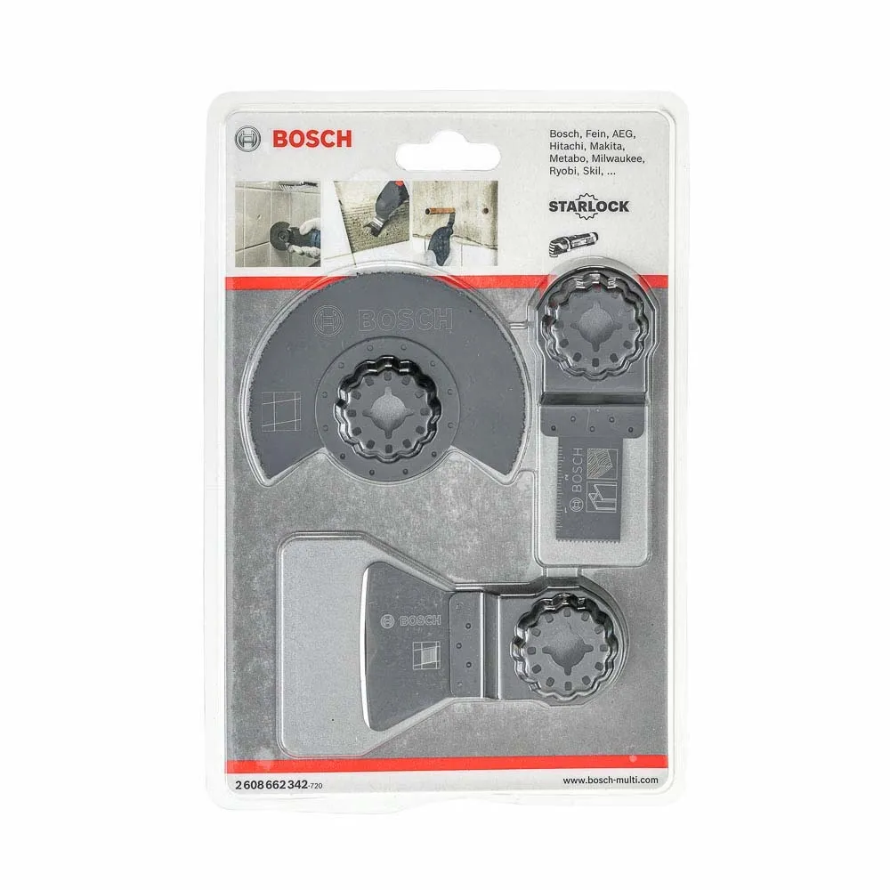 Jogo de acessórios p/multicortadora Standard Bosch 3 peças