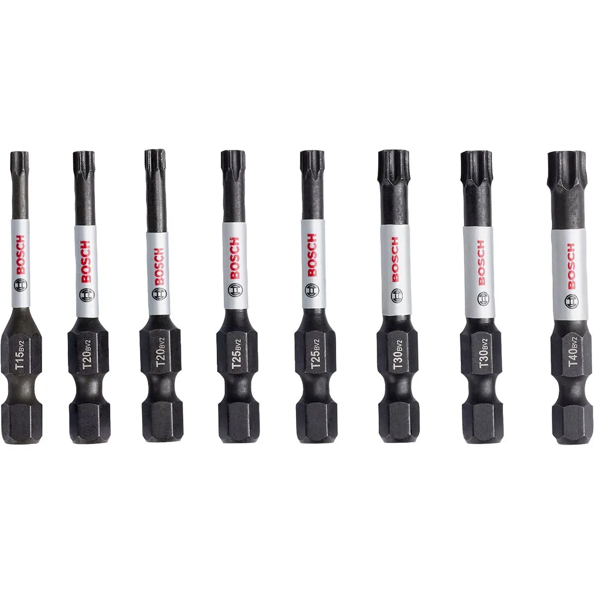 Jogo de pontas Bosch Impact Control Torx 50mm com 8 peças