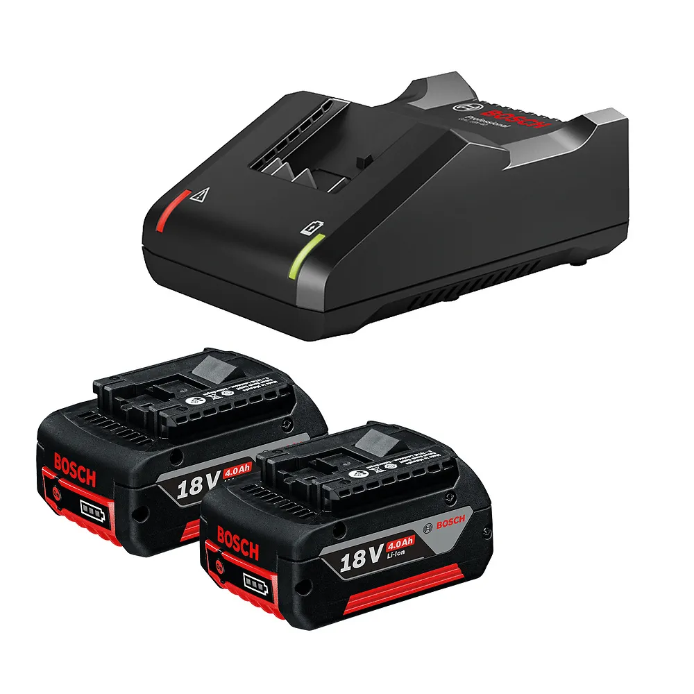Kit 2 Baterias GBA 18V 4Ah + Carregador Bosch GAL18V-40 Bivolt