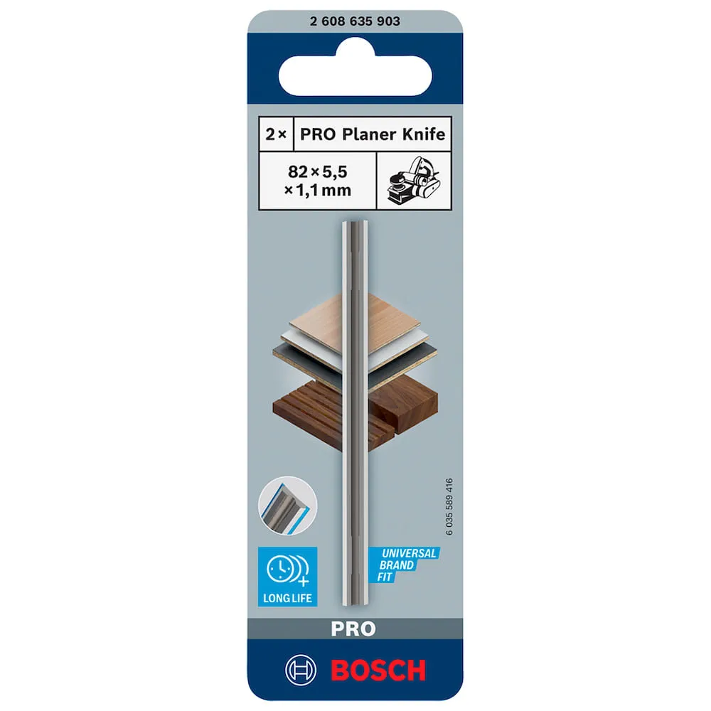 Kit 2 Facas para Plaina Bosch PRO TCT 82mm