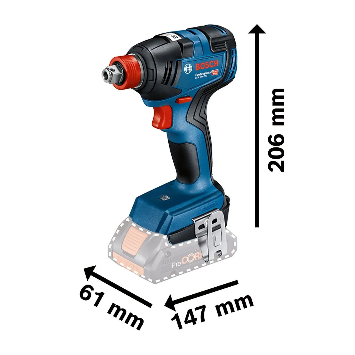 Kit Bosch Parafusadeira GSB 18V-50 + Parafusadeira e chave de impacto GDX 18V-200