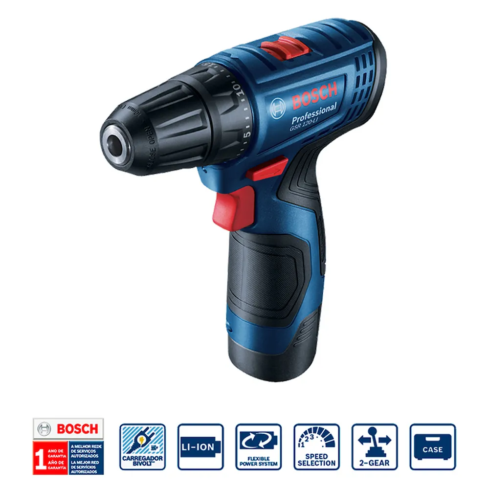 Kit Bosch Parafusadeira GSR120-LI + Parafusadeira de impacto GDR120-LI 2B+M
