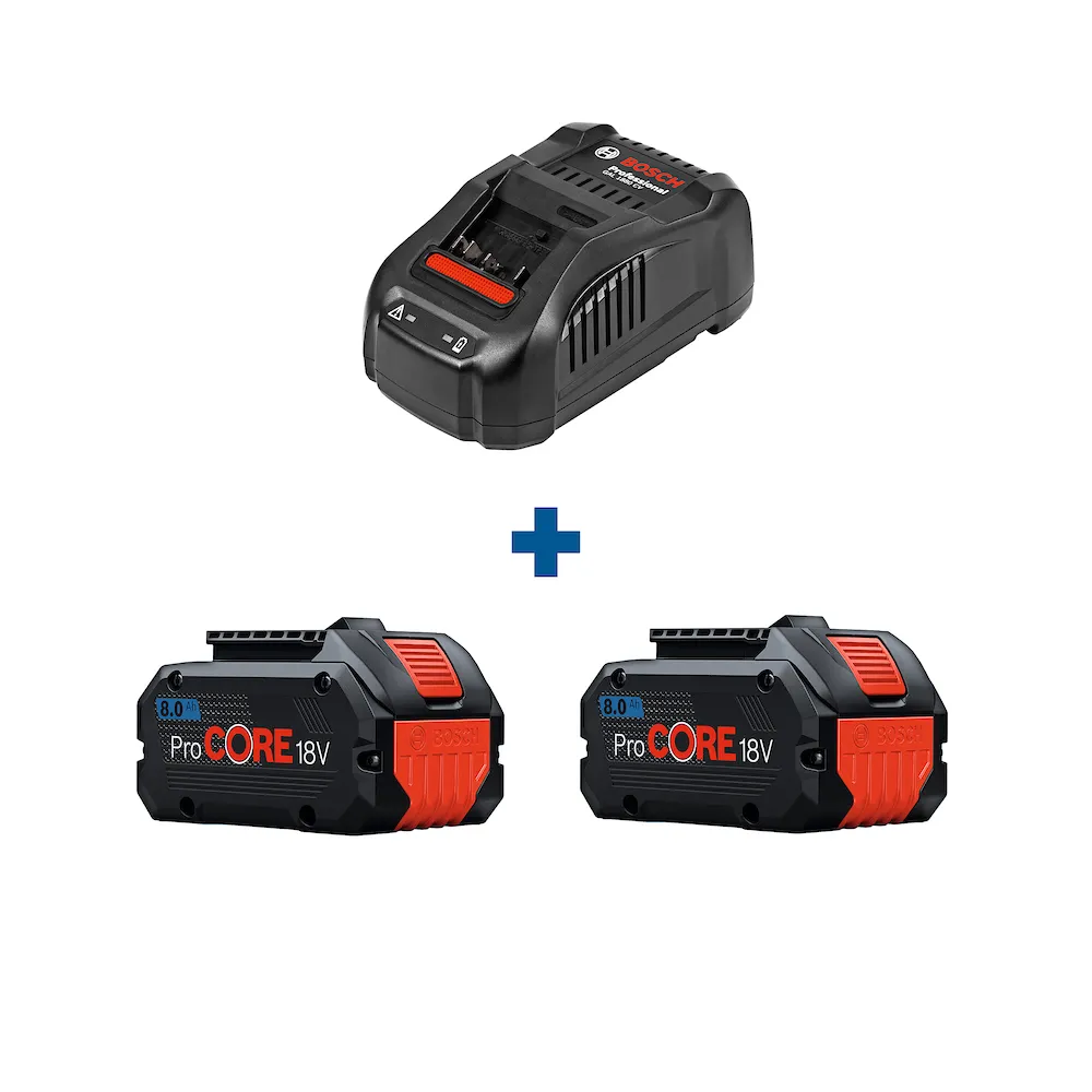 Kit Carregador Bosch GAL 1880 CV e 2B PROCORE 18V 8,0 AH