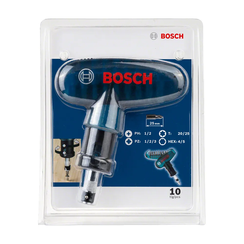 Kit de Bolso de Pontas Bosch para parafusar com 10 peças