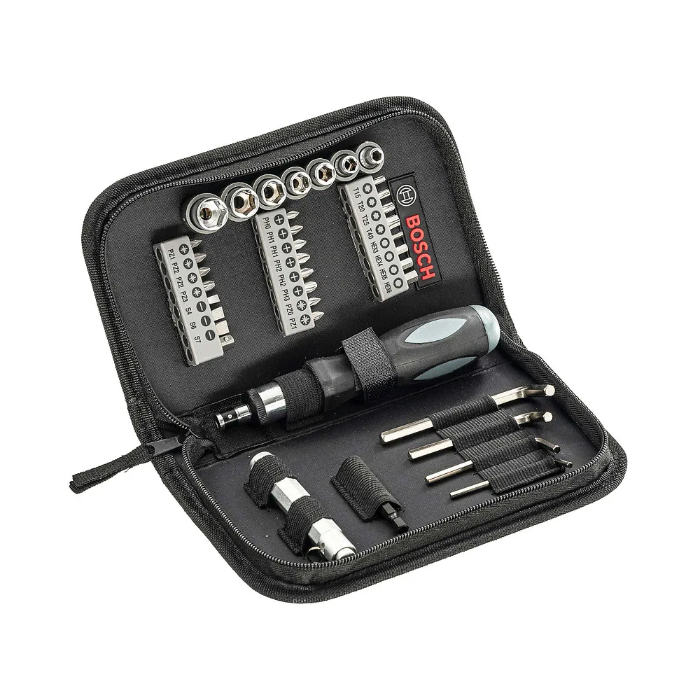 Kit de Pontas e Soquetes Bosch para parafusar com 38 peças