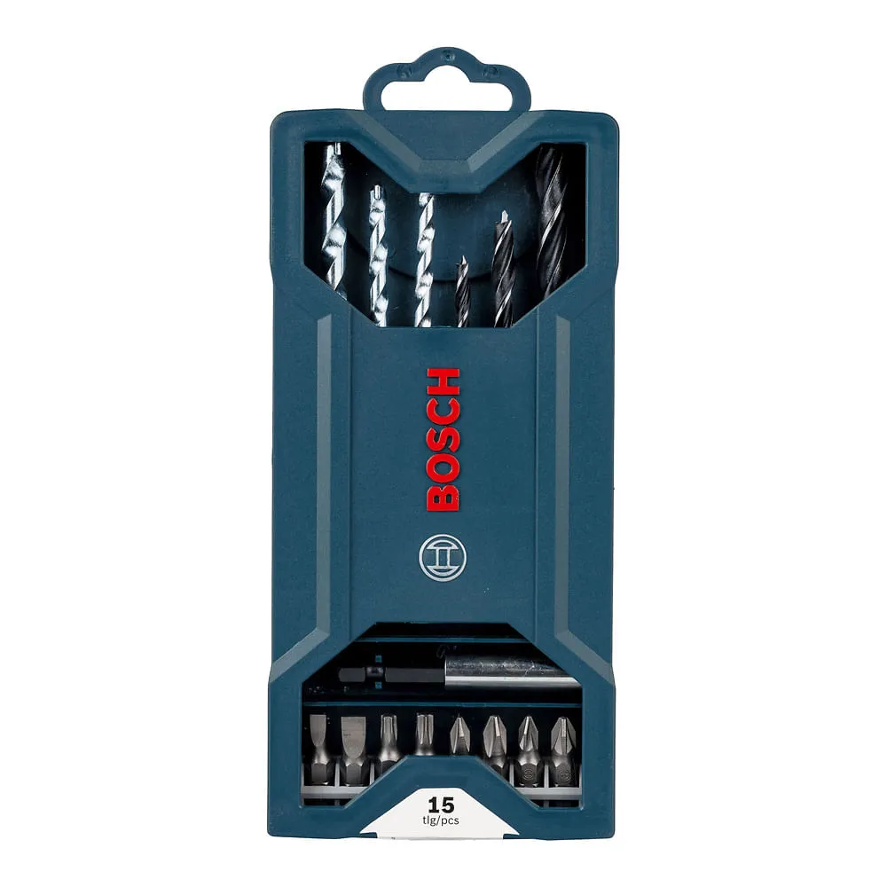 Kit de pontas e brocas Bosch Mini X-Line 15 peças