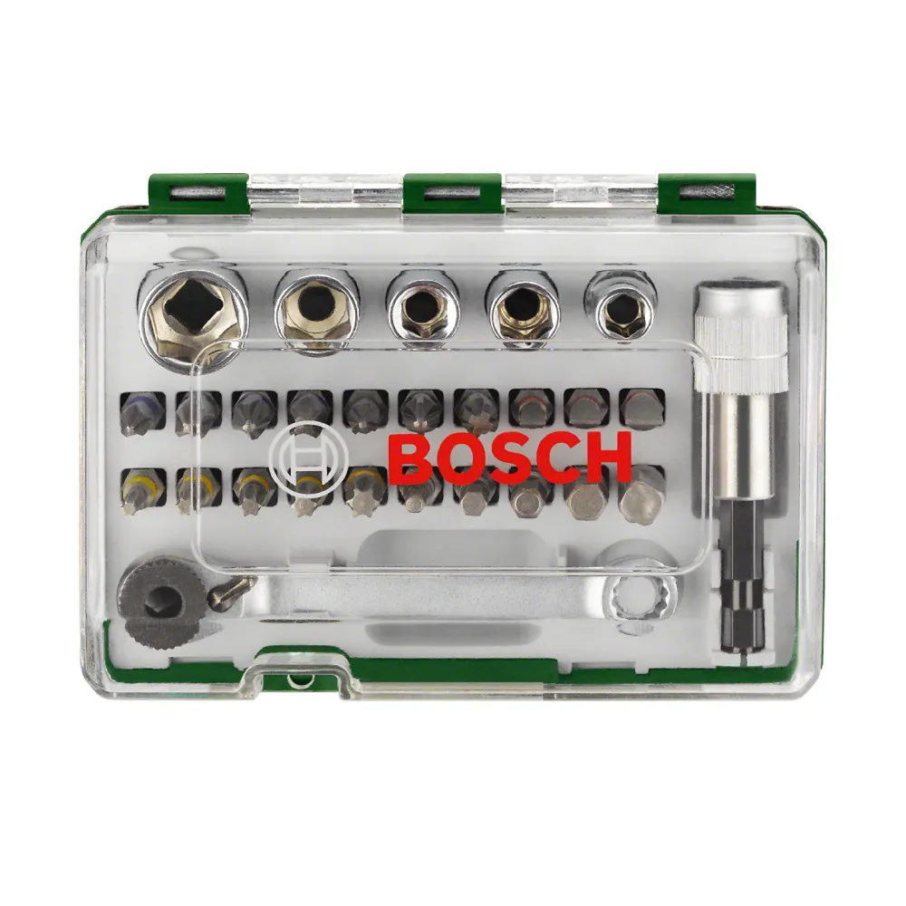 Kit de pontas e soquetes para parafusar Bosch com 27 peças