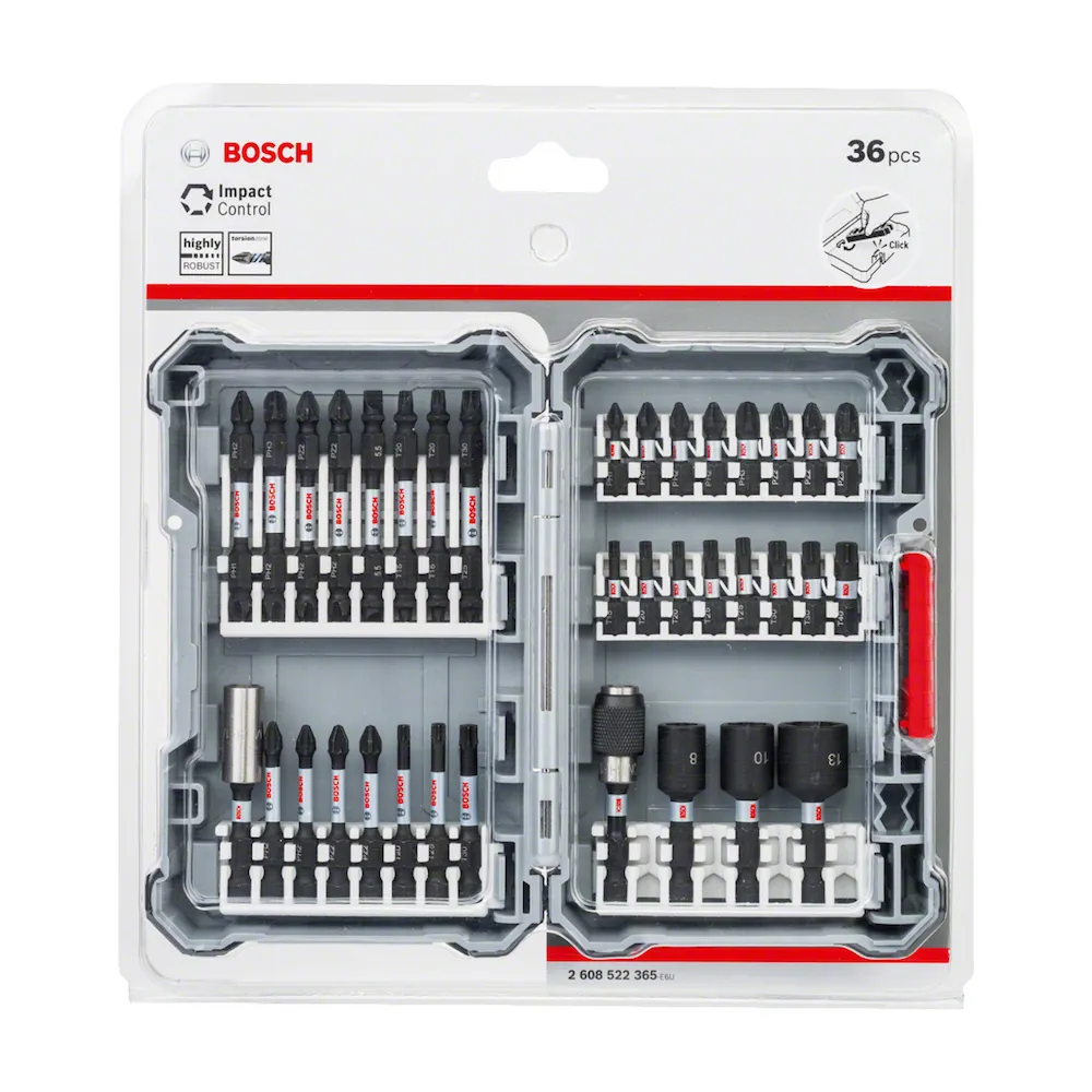 Kit pontas e soquetes Bosch Impact Control 36 peças