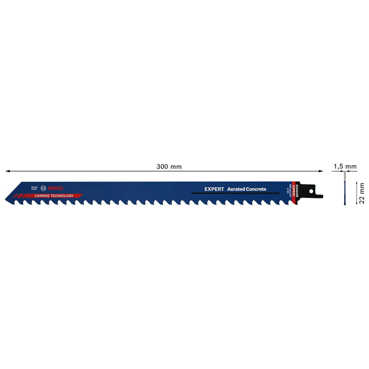 Lâmina de serra sabre Bosch EXPERT Aerated Concrete S1241HM 300mm