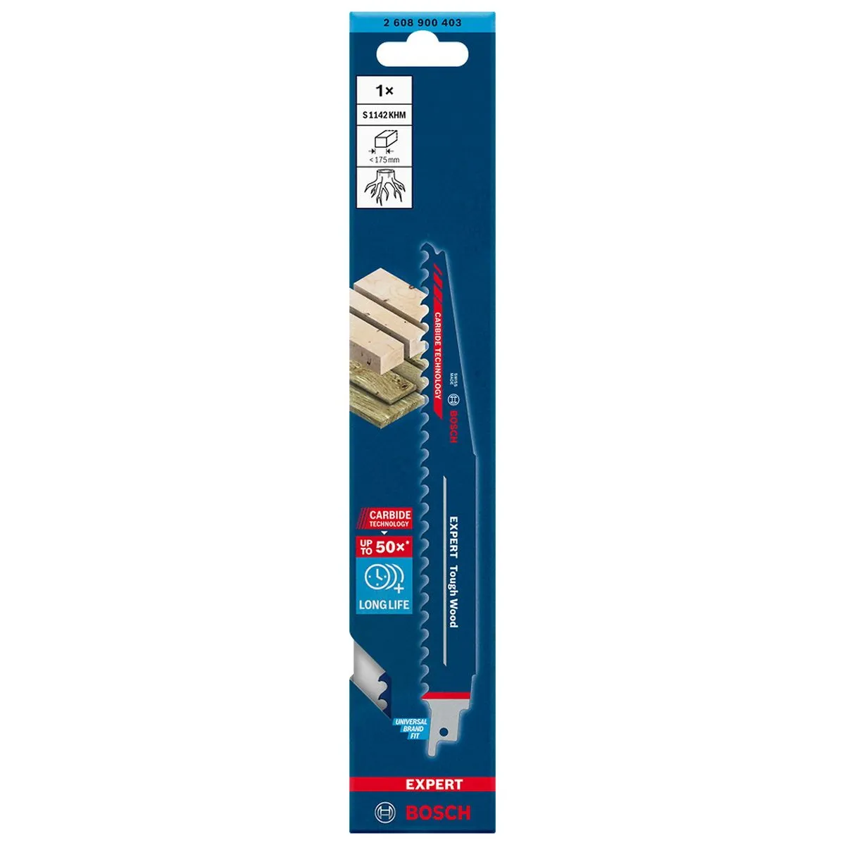 Lâmina de serra sabre Bosch EXPERT Tough Wood S1142KHM 225mm