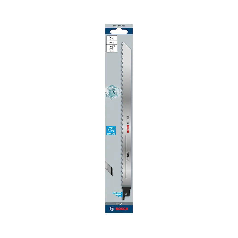 Lâmina de serra sabre Bosch PRO Ice S1211K 300mm 5un