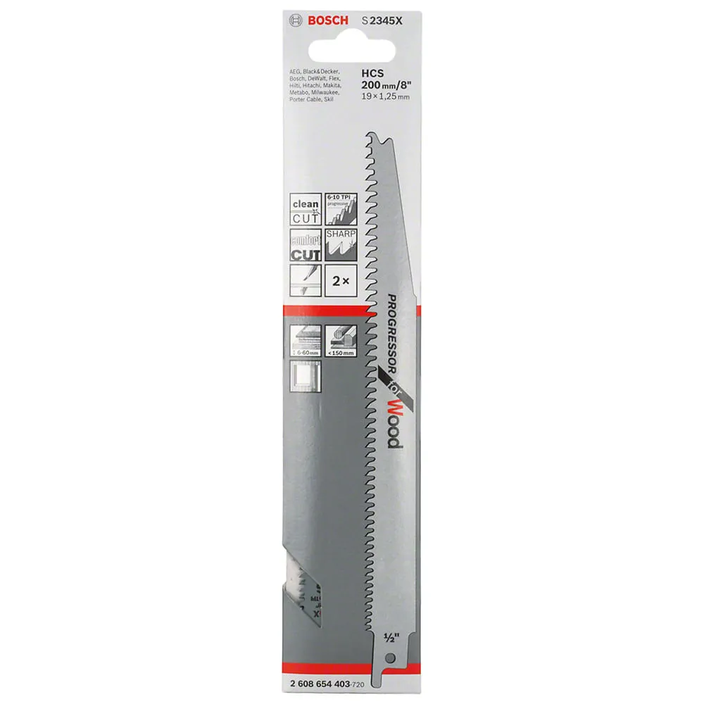 Lâmina de serra sabre Bosch Progressor for Wood S2345X 2U